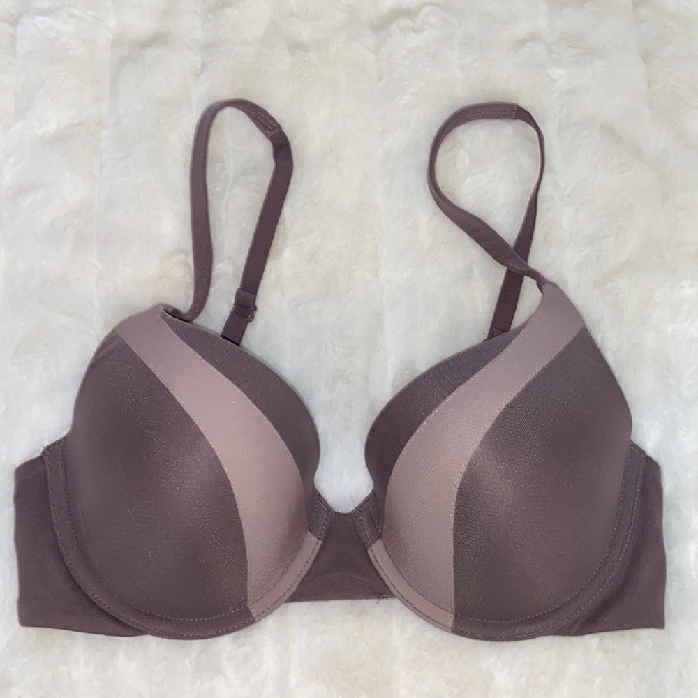VICTORIA'S SECRET VS Body By Victoria Perfect Shape Bra Padded Wired Purple  32D
